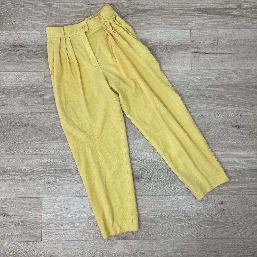 Escada Yellow High-Waisted Trousers